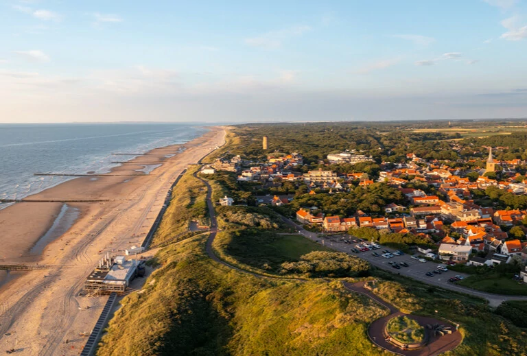 Domburg Coastline, Zeeland, Niederlande im Sommer