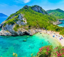 paradiesischer Strand auf Korfu