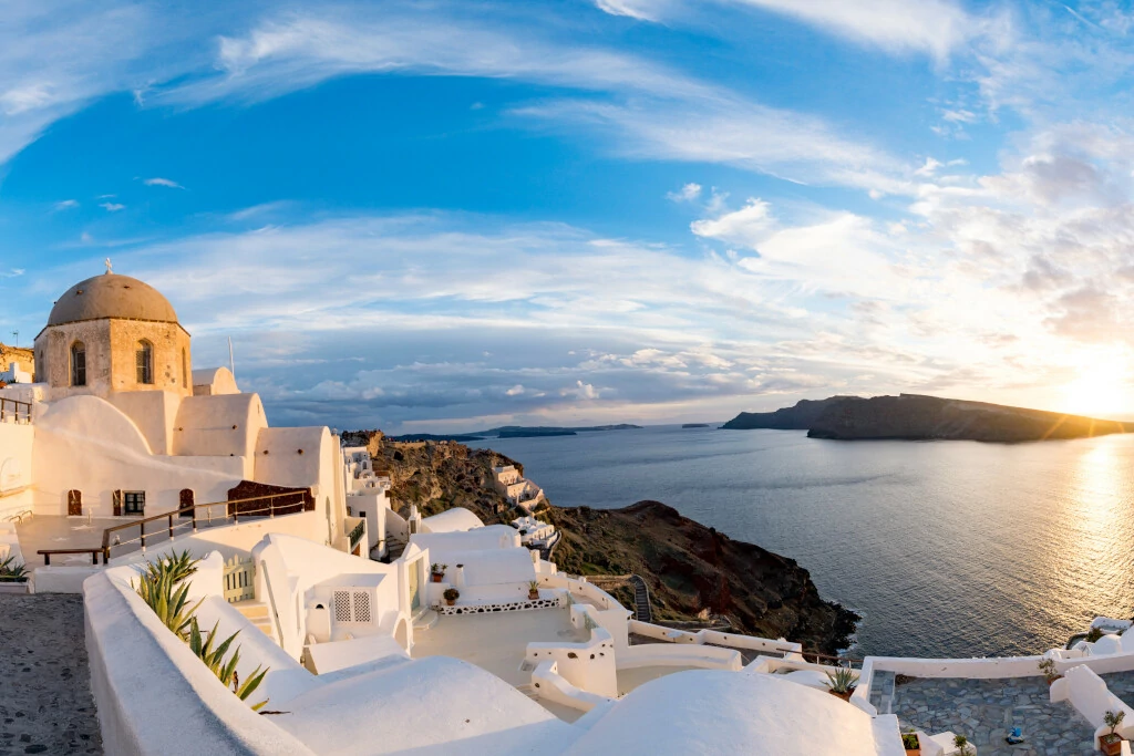 Panorama von Oia auf Santorini