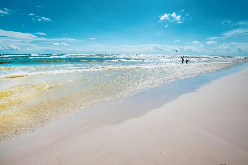 Dueodde, der weiße Sandstrand an der Südküste von Bornholm, Dänemark