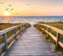 Dünenstrand bei Sonnenuntergang, Nordsee, Deutschland