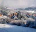 Aussicht über Freiburg im Breisgau im Winter