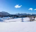 Verschneite Landschaft im Allgäu mit Haus