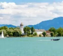 Ausblick auf die Fraueninsel am Chiemsee