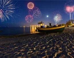 Silvester Feuerwerk an der Ostsee