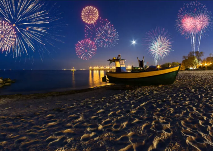Silvester Feuerwerk an der Ostsee