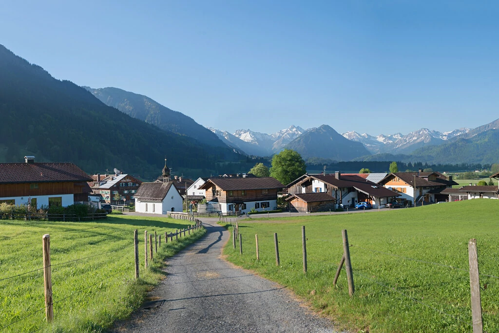 Blick auf die Kurstadt Rubi im Allgäu