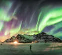 Nordlichter in Norwegen auf den Lofoten Inseln