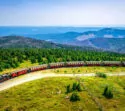 Ausblick auf die Brockenbahn und über den Harz