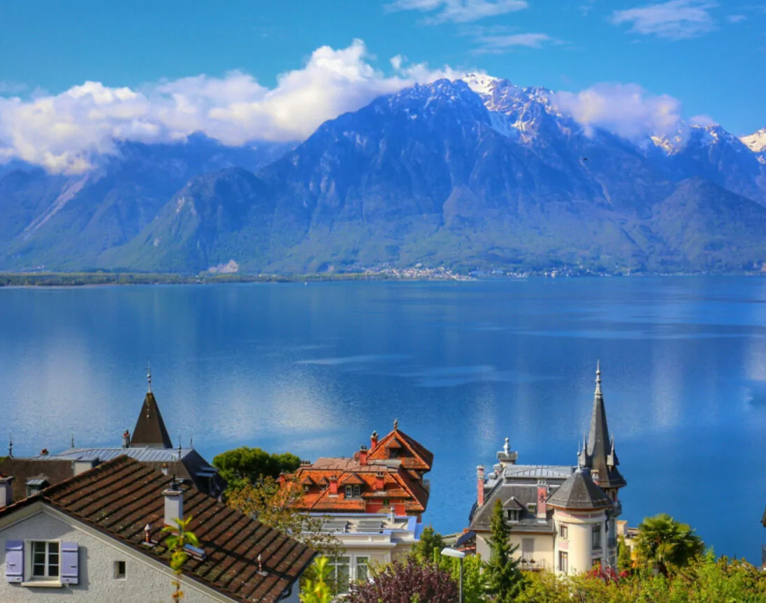 Montreux am Genfersee in der Schweiz