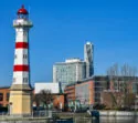 Leuchtturm im Hafen von Malmö