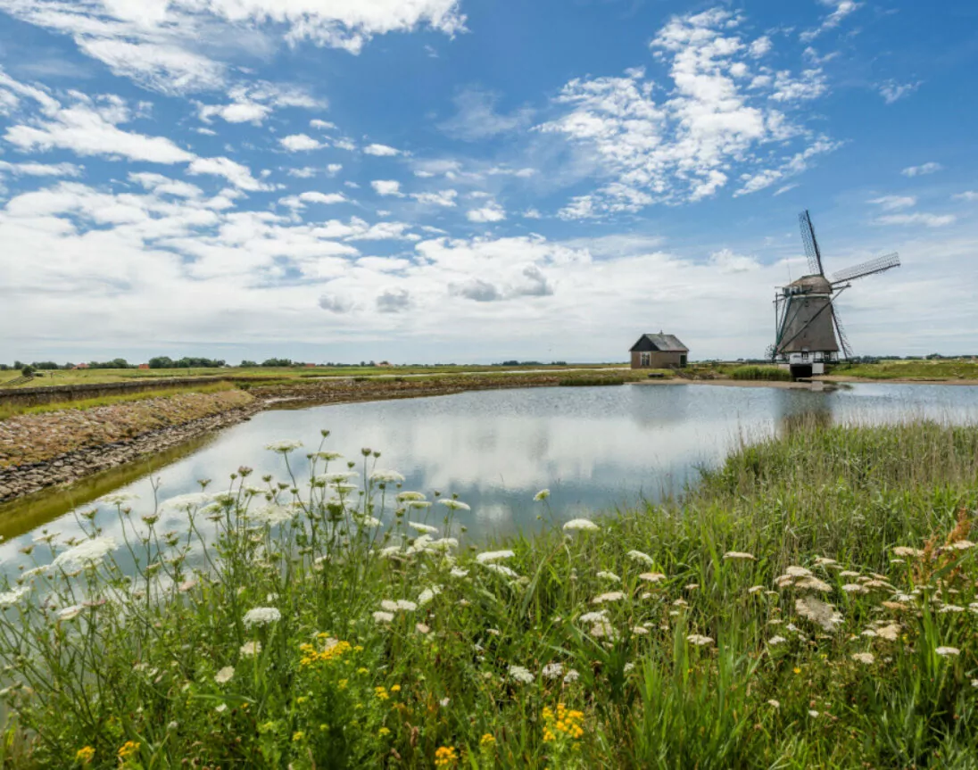 Pittoreske Mühle auf Texel