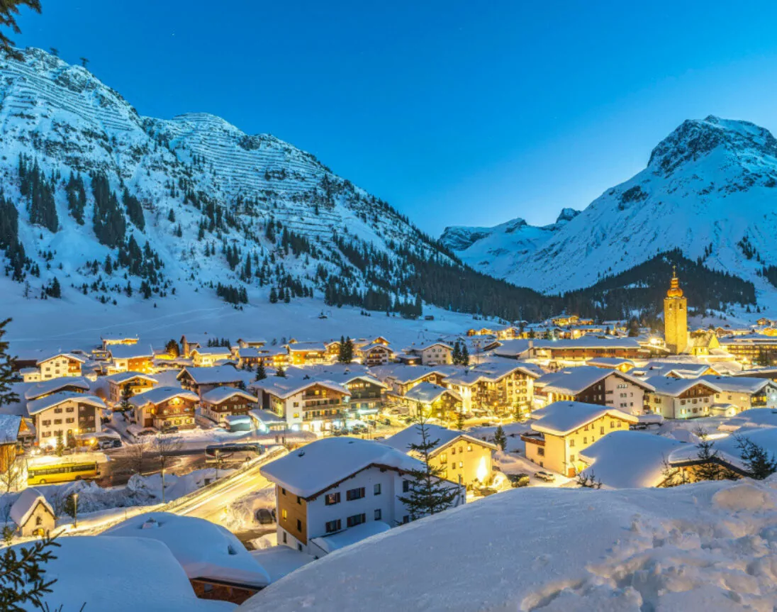 Lech in der Arlberg-Region, einer der weltweit beliebtesten Urlaubsziele