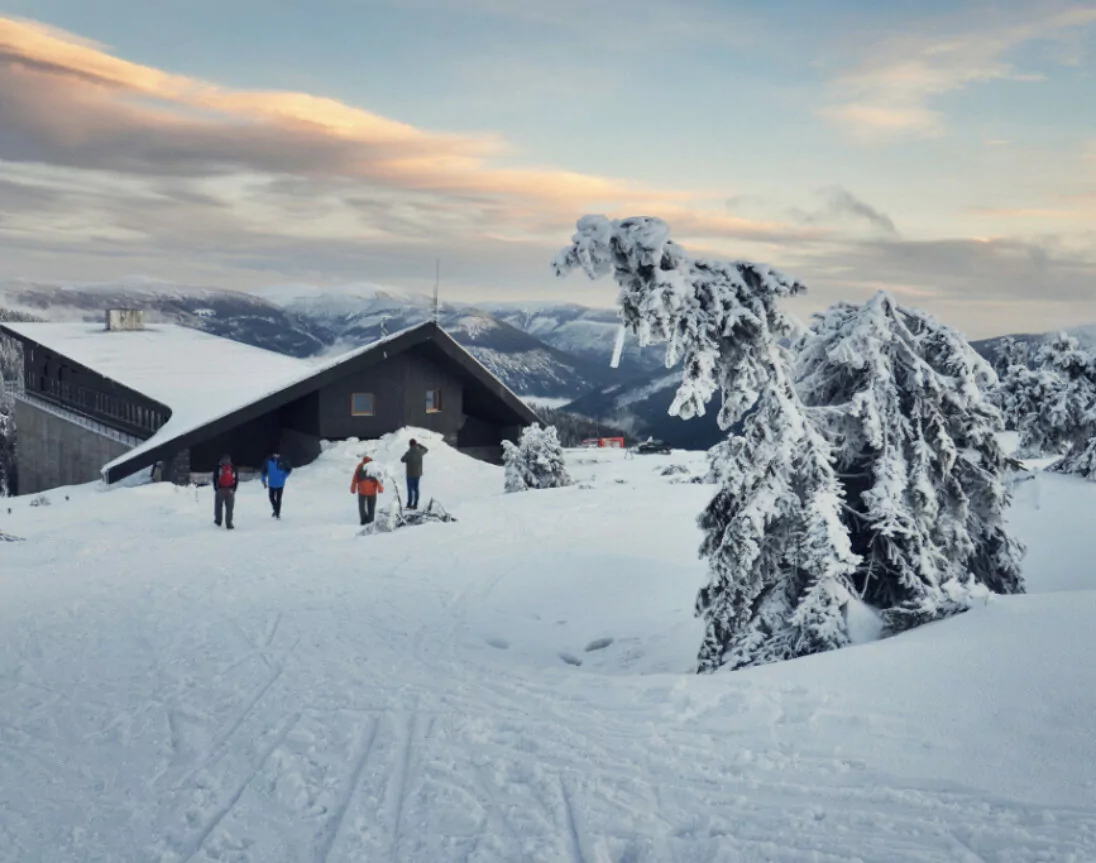 Schneegebiet bei Labska Bouda, Riesengebirge, Tschechische Republik