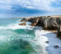 Schöne Küstenlinie von Quiberon, Morbihan, Bretagne