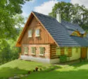 Traditionelles Holzhaus in der Tschechischen Republik