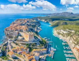 Bonifacio Stadt auf Korsika, Frankreich