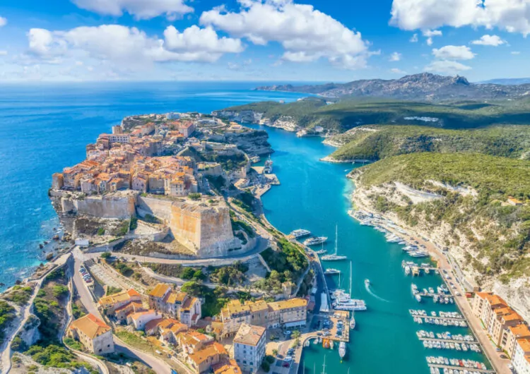 Bonifacio Stadt auf Korsika, Frankreich